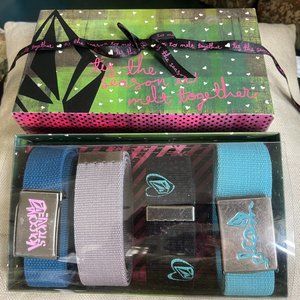 1990s Boxed Four Volcum Adjustable Web Belt Christmas Set - CB23031